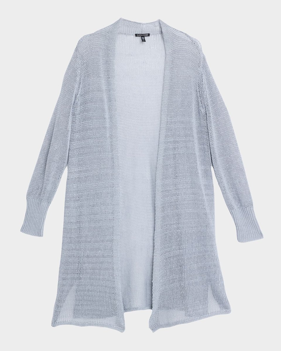 Petite Knit Open-Front Long Cardigan